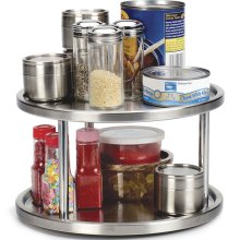 Endurance Stainless Steel Lazy Susan 2 Tier Turntable Kitche